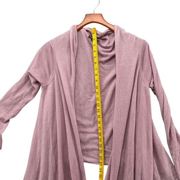 Plush Cashmere Long Cardigan Womens Pink 100% Cashmere Open Front Size M - Picture 11 of 13